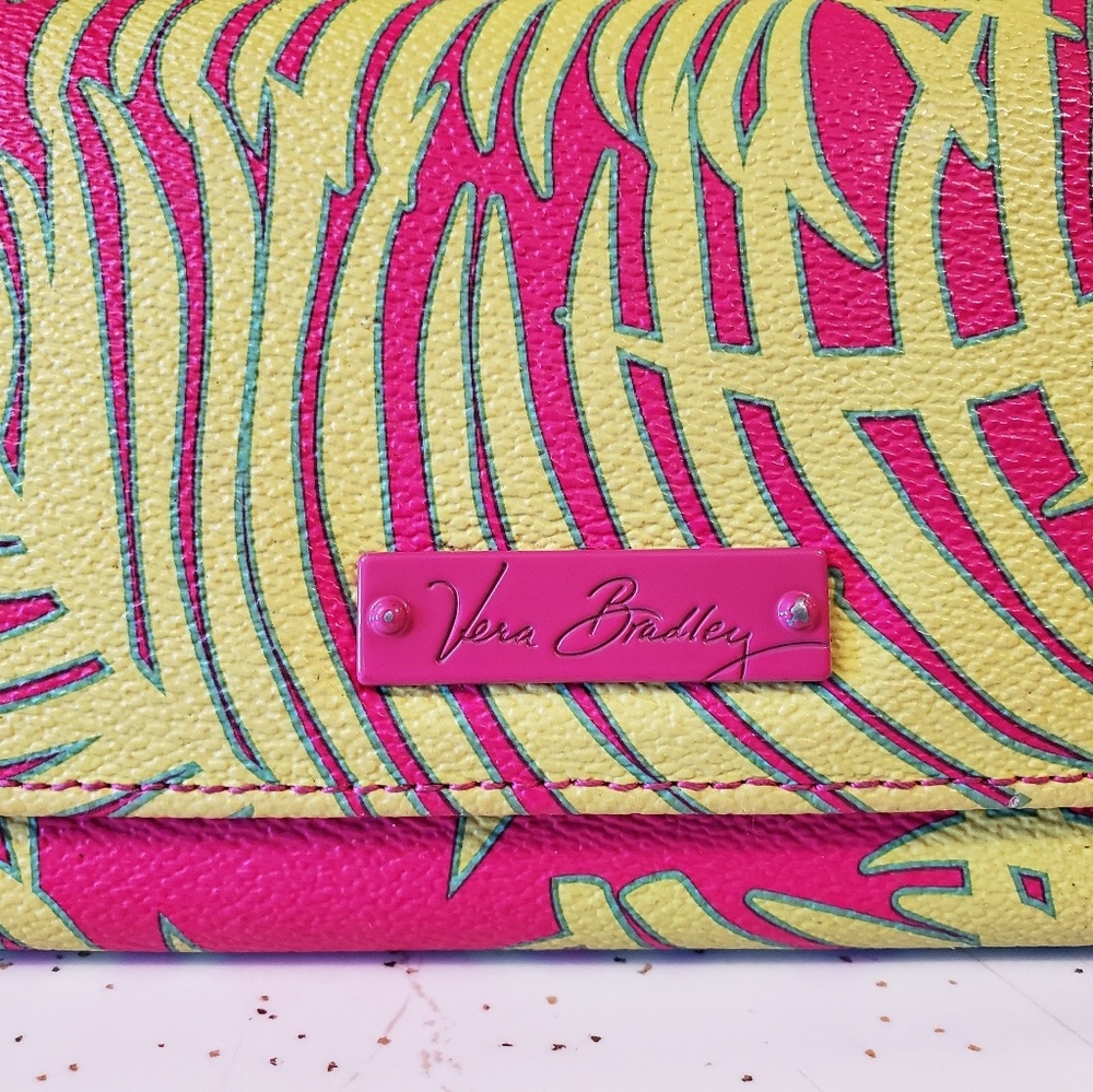 Vera Bradley Pink and Light Green Wallet